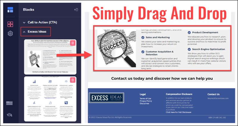 Image of Groove Funnels Free Drag and Drop Website Builder